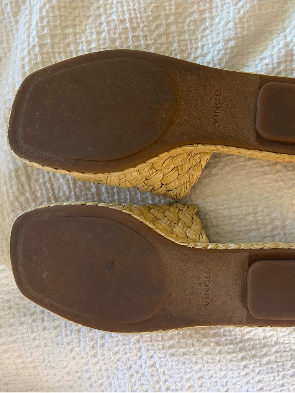 Vince Woven Slide Sandals in Natural - Picture 4 of 4